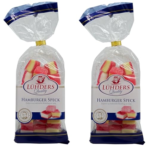 Lühders Hamburger Speck 2 x 175 g Gezuckerte Schaumzucker-Stücke im Doppelpack Klassiker aus Deutschland