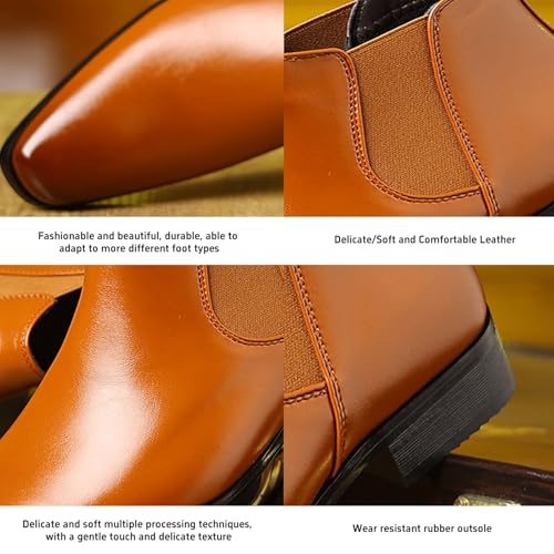 Men's Chelsea Boots Casual Dress Boots Ankle Slip on Boots for Men3