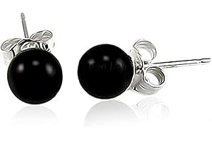 Exquisite Black Onyx Stud Earrings: A Timeless Allure in Sterling Silver