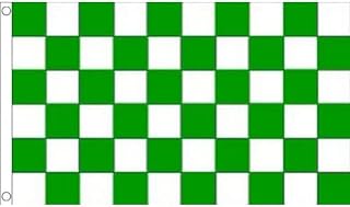 AZ FLAG - Green And White Check Flag - 2x3 Ft - 100D Polyester Checkered Racing Banner with Two Metal Grommets - Fade Resistant - Vivid Colors - 2' x 3' Feet - 90x60 Cm