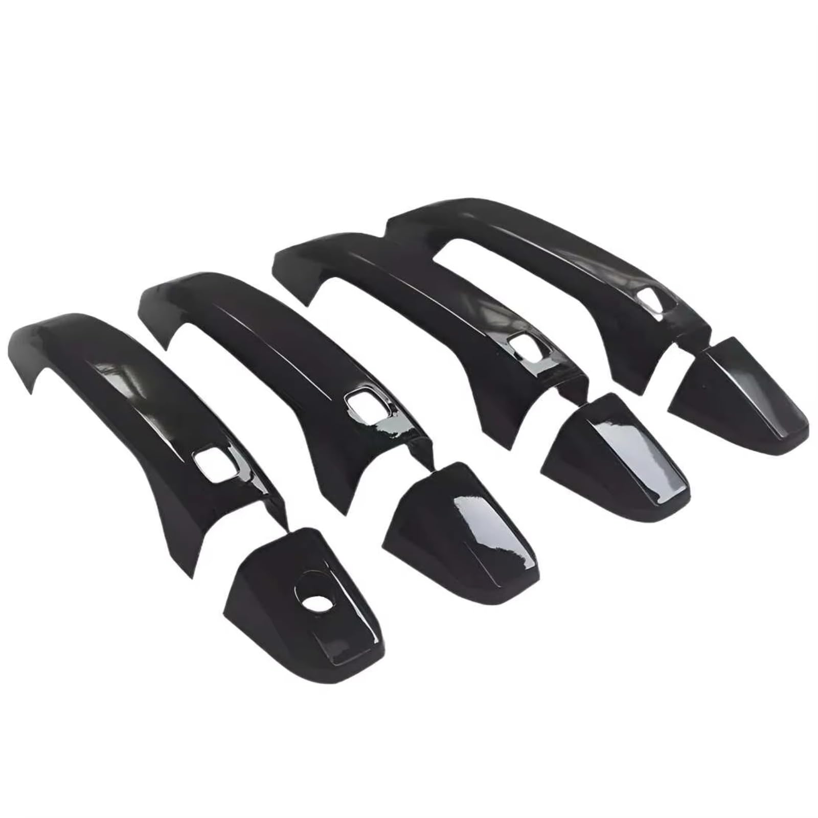 Jjrfvbgt One Color Door Handle Trim Compatible With Silverado 1500 2019 2020 2021 2500 Hd 2020 2021 2022 Abs Cover Black Car Exterior Door Handle Housing