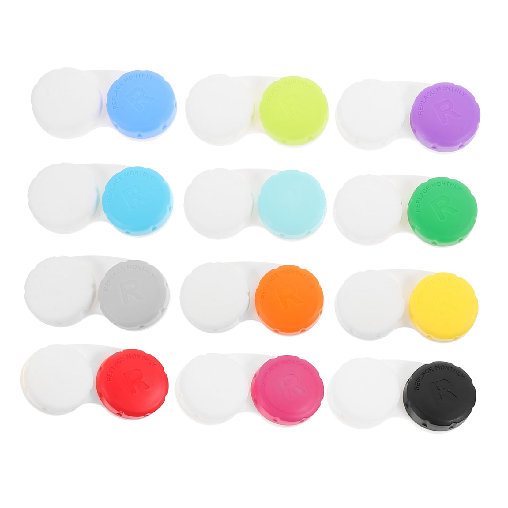 BESTYASH 5 Set Custodia Per Lenti A Contatto Organizzatore Caso Chiaro Adorabile Organizer Per Obiettivi Occhio Astuccio Porta Lenti A Contatto Da Viaggio Plastica 12 Pezzi*5