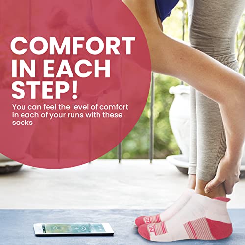 Image of Compression Ankle Socks for Men & Women - Stretch Fit, Cushioned Support & Breathable Comfort, Size 7-10