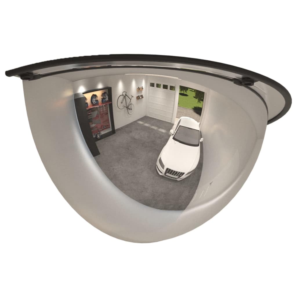Specchietto stradale esterno 2 pezzi mezza cupola Ø 30 cm acrilico specchio 90 gradi vista estesa ampia applicazione per garage parcheggio e altri interni segno preventivo