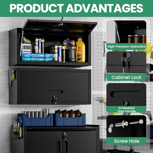 Image of Garage Cabinet System | Heavy Duty Steel All-in-One Modular Garage Cabinet Set for Ultimate Workshop Organization | Easy Assembly Garage Storage Cabinets & Tool Bench