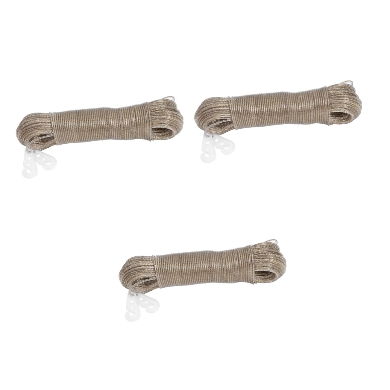 IMIKEYA 3st Robustes Wäscheseil Mit Stahlkern Seil Zum Aufhängen Von Kleidung Wäscheleine Wäscheseile Zu Hause Trocknen Winddichtes Wäscheseil Zum Trocknen Stahldrahtpvc Transparent