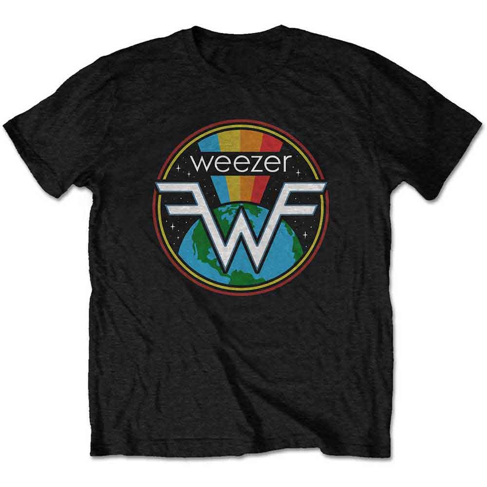 Rock Off Officially Licensed Products Men's Black Weezer Symbol Logo Official Tee T-Shirt Unisex (Small)