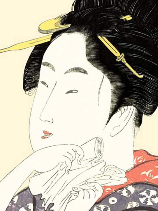 Amazon.co.jp: JHA 絵画 アート額絵 日本の名画 浮世絵 美人画 喜多川