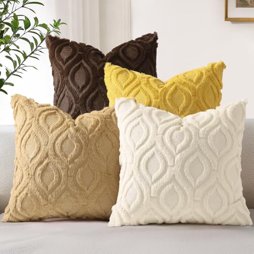 decorUhome Set of 4 Spring Throw Pillow Covers 20x20 Inch,