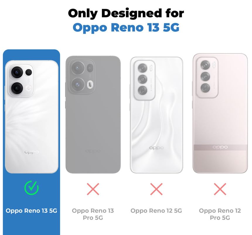 Image of Mr. Case Back Cover for Oppo Reno 13 5G Elegant Frosted White Translucent Back | Only Compatible with Wireless Magnetic Accessories | Anti-Scratch Shockproof Phone Case - Black