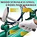 WEDO Stainless Hammer,Cross Pein Engineers'with Flat handle, Corrosion Resistant, Rust Proof, Durable, Environmental friendly, 500g