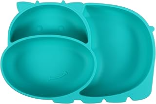 ibasenice 1 Peça De Comida Complementar De Uma Peça Antiderrapante Pratos Para Bebês Prato De Jantar De Silicone De Uma Peça Prato De Jantar Recipiente De Uma Peça De Sucção De Silicone