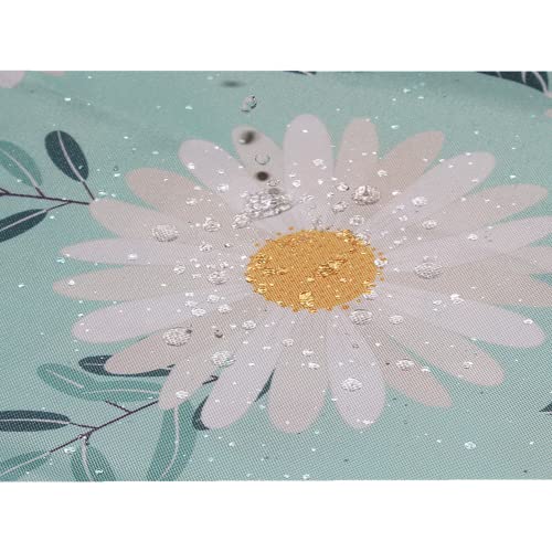 GONOVE Shower Curtain 180 x 180cm Mildew Resistant Waterproof Thicken Polyester Fabric Flowers Bathroom Shower Curtain Liner Long Washable Bath Curtain with Hooks - Image 3