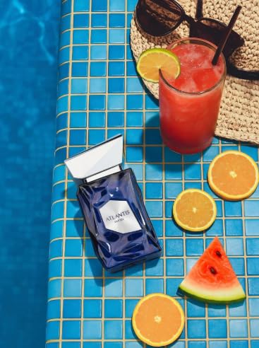 Atlantis Extrait Perfume Árabe Unisex Extrait de Parfum 100ml de Larga Duración, Mandarina Sandía Coco Ámbar Gris Cacao, Fragancia Intensa Frutal
