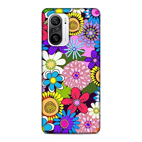 Image of Printed Mobile Back Hard Case Cover for Xiaomi Redmi K40 Pro /Xiaomi Redmi K40 Pro Plus /Xiaomi Poco F3 | Multi Flower, Colourful Flower, A-2182