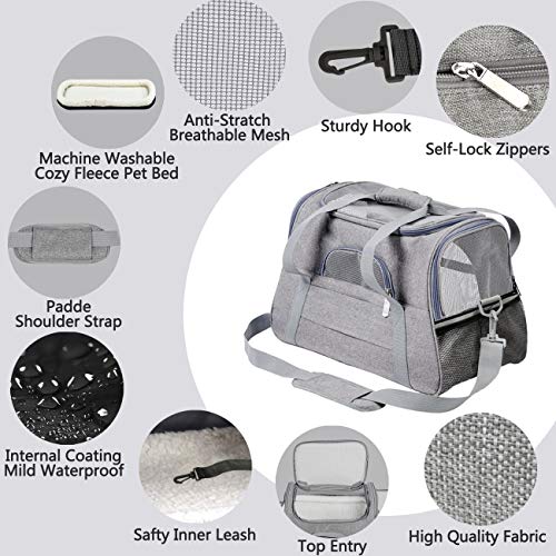 image for Prodigen Pet Carrier Airline Approved Pet Carrier Dog Carriers for Sma