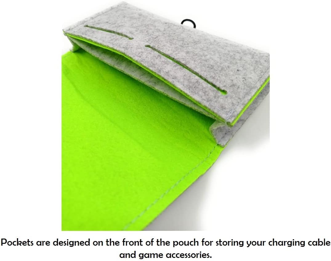 Felt Soft Case Carrying Bag for PSP 1000 / PSP 2000 / PSP 3000 / Nintendo 2DS XL - Portable Travel Case, Protective Pouch for Handheld Retro Game Console (Grey)