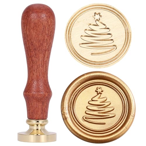Yoption Christmas Wax Seal Stamp - Christmas Tree Sealing Wax Stamp for Xmas Card Wedding Invitation Gift Wrap Envelopes