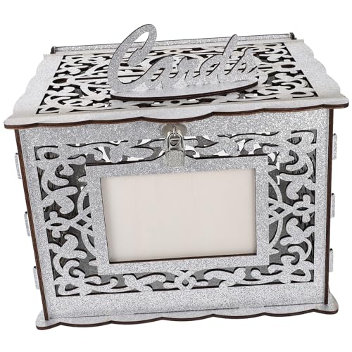 Caja para tarjetas de boda de madera contra pérdidas de sobres 2