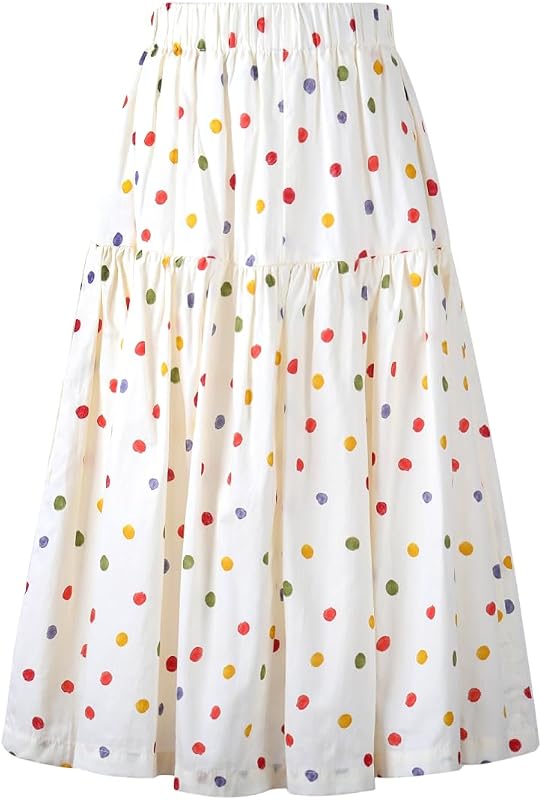 pollera larga floral para niñas pequeñas, niños y adolescentes II Faldas largas de corte A para niñas