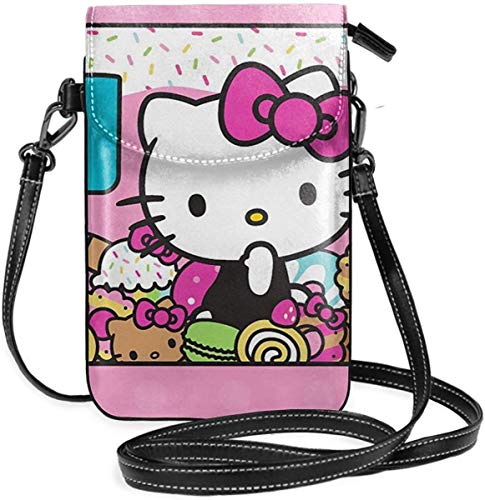 Preisvergleich Produktbild Damen Umhängetaschen - Hello Kitty Mit Auto Kleine Handytasche Geldbörse Mit Kreditkartenfächern
