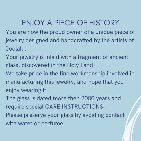 Miniatura 7 de Joolala Patina Roman Glass Pendant, Sterling Silver Womens Necklace, 925 Sterling Silver, Oxidized Finish, Elegant and Stylish, Ideal Gift for Her