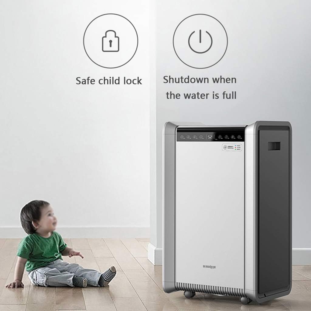 Dehumidifiers Commercial and Residential Family Basement Bedroom -50L Industrial Moisture Absorber with Large Dehumidification Capacity 24 Hours Two-Way Timing