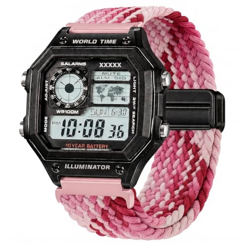 Image of DBLACK ''SKYPIEA'' 18mm Nylon Woven Braided Magnetic Lock Watch Strap / / Compatible for Casio AE-1200WH, AE-1300WH, F-108WH, W-216H & Other Models (Watch not Included)