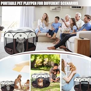Portable-Pet-PlaypenFoldable-Pet-Playpen-for-IndoorOutdoorWaterproof-Dog-Cat-playpen-with-Removable-Shade-CoverPop-Up-Dog-Cat-tent-with-Carrying-Case-and-Travel-Pet-Bowl - Cucciolini Doodles   Portable-Pet-PlaypenFoldable-Pet-Playpen-for-IndoorOutdoorWaterproof-Dog-Cat-playpen-with-Removable-Shade-CoverPop-Up-Dog-Cat-tent-with-Carrying-Case-and-Travel-Pet-Bowl