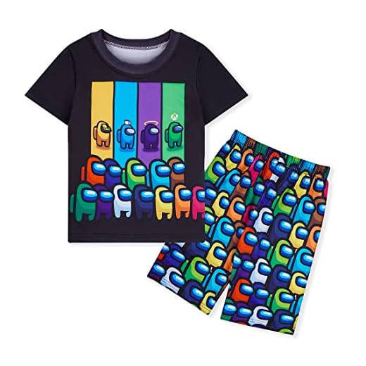 Boys Long Sleeve Game Role Print Set Short Sleeve 2 Piece Sets