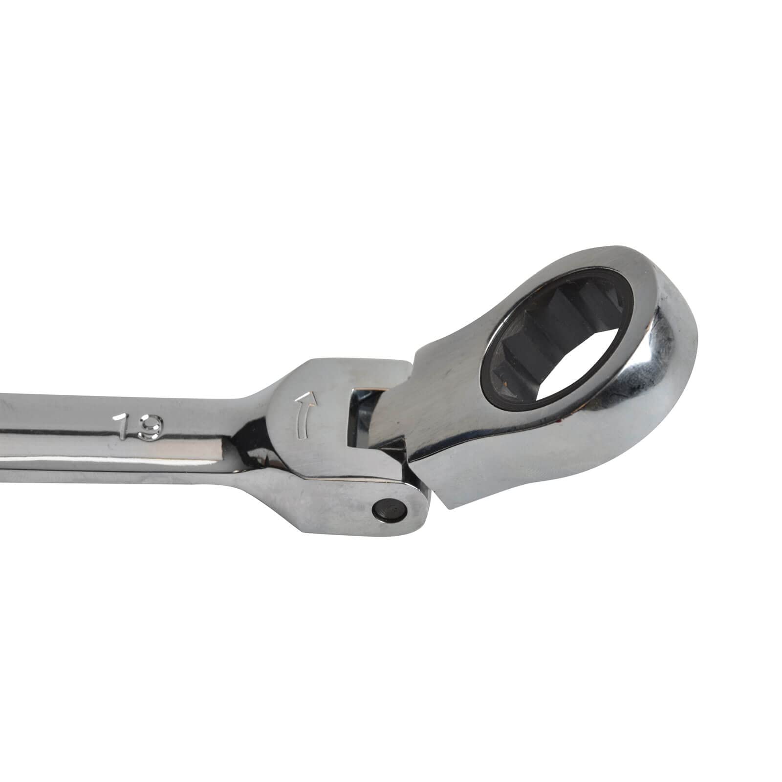 Faithfull 16mm Flex Head Ratchet Combination Spanner Multi Colour, Chrome - Image 3