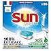 Sun Tablettes Lave-Vaisselle x86 Tout en 1 Standard, efficace en 1 seul lavage, Eco Label, Fabriqué en France, x 86 tablettes