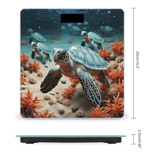 Báscula Digital de Baño Turtle Starfish con Cinta Medidora miniatura 2