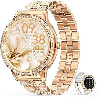 Nemheng Smart Watch Answer/Make Calls, 1.32" Bluetooth Calling Smartwatch with Heart Rate Monitor,Sleep Monitor Female Health Tracking Personalized Watch Face IP67 Waterproof Fitness Watch for Women