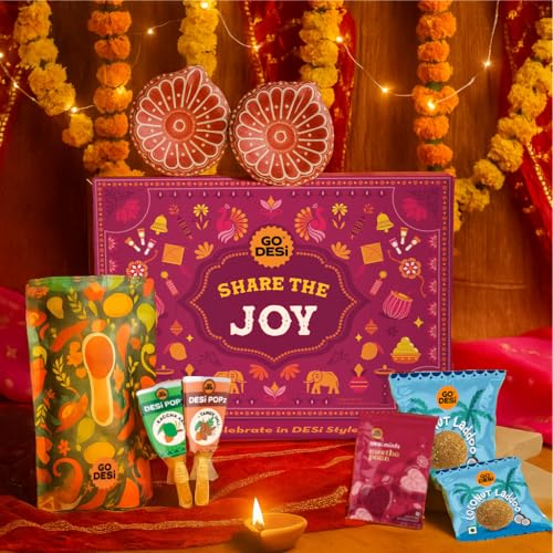 GO DESi Diwali Gift Box –12 Items | Share the Joy Diwali Gift Ham...