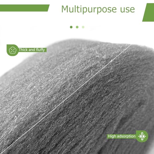 3 Stück Stahlwolle 0000, Stahlwolle Gegen MäUse, Steel Wool Fein 0000 für LöCher und Wand Risse von Haus Garage und Garten