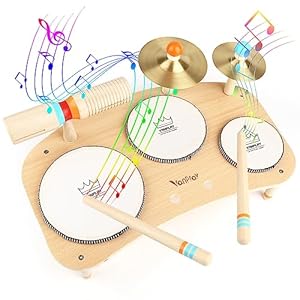 Vanplay Kids Drum Set – All in One Musical Instruments for Toddlers, Musical Toys for Baby Musical Enlightenment, Montessori Toys for Preschool Educational, Gift for Birthday Christmas