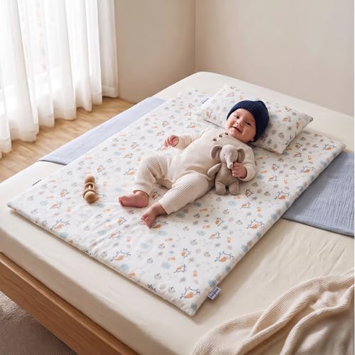 Image of BAYBEE Baby Blanket for Newborns with Pillow, Patented Cooling Technology, Ultra-Soft & Breathable Comforter for Infants, Baby Gift for Girls & Boys (Cloud Cottage)