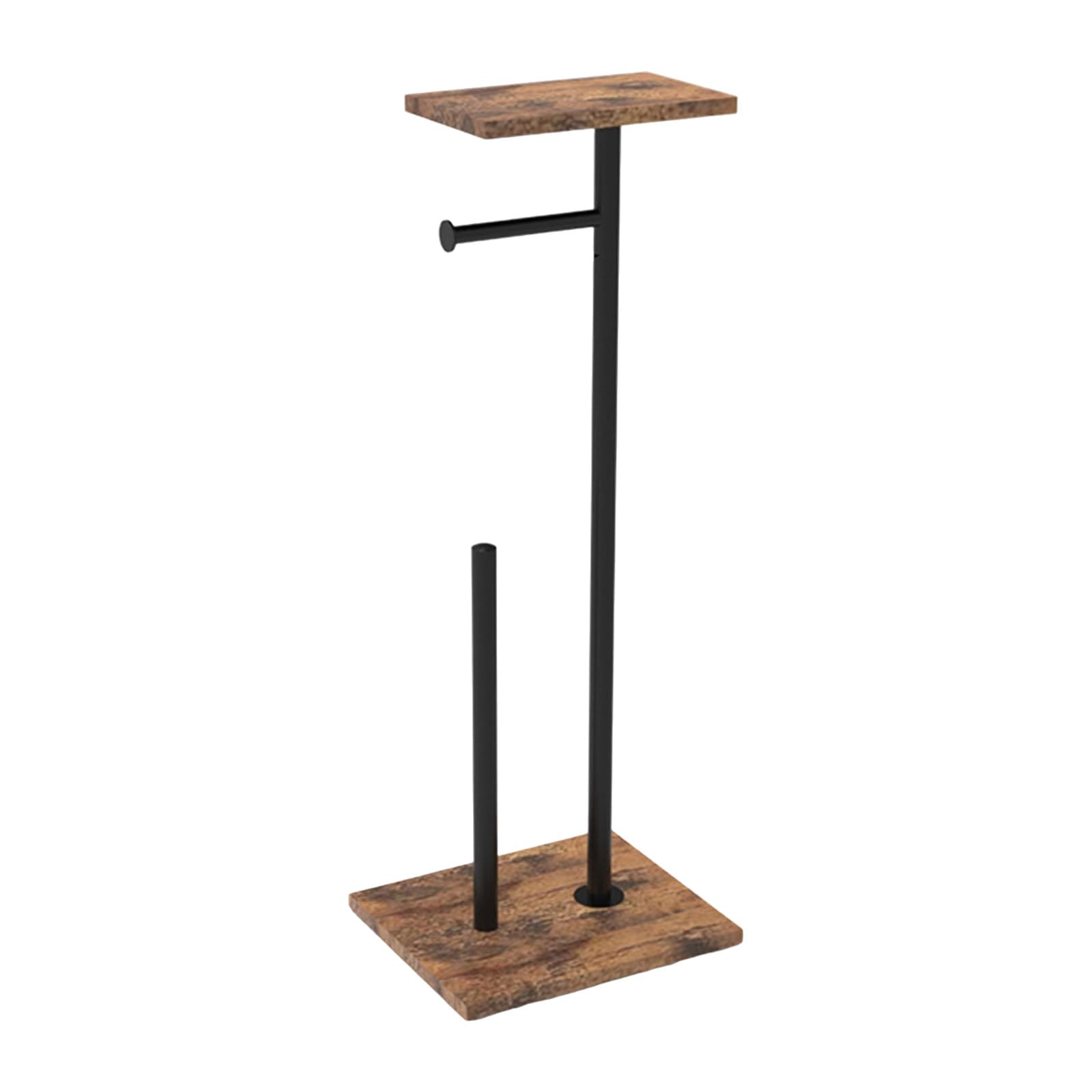 Kalttoy Oaken Bathroom Planner Floor Standing Paper Towel Rack Practice Installation Multiple Functional Storage Shelf Bathroom Tissue Owner Stand