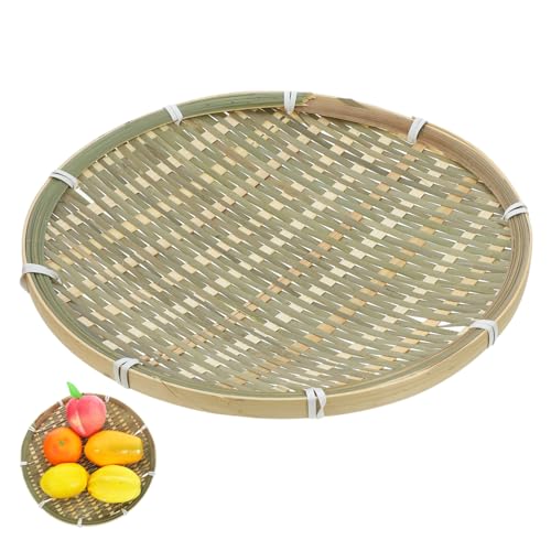 BESPORTBLE Cesta de almacenamiento de bambú cestas de pan para la mesa panera cestas almacenaje cesta almacenaje bandeja de bambú de almacenamiento en el hogar sostenedor del pan casero