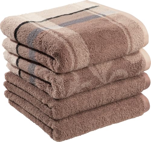 Erwin Müller Handtuch-Set 4er-Pack braun Größe 50x100 cm - Ludwigsburg -...