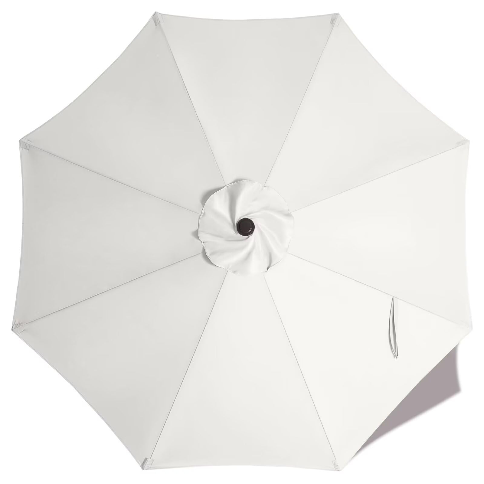 ABCCANOPY 9ft Outdoor Umbrella Replacement Top Suit 8 Ribs (White)