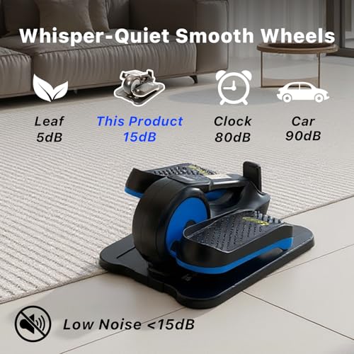 Under Desk Elliptical Machine,Electric Ellipse Leg Exerciser as See on TV with Remote Control,12 Level Speeds Seated Pedal Exerciser for Seniors Adults, Manual & Auto Mode - Image 6