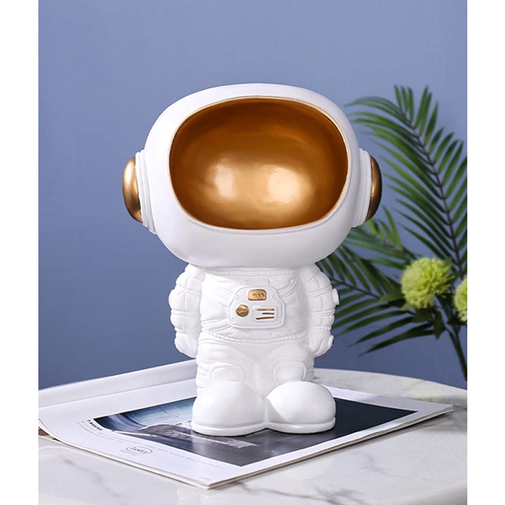 Estatua De Adornos Astronauta Estatua Caja De Almacenamiento Escultura Resina Artesanía