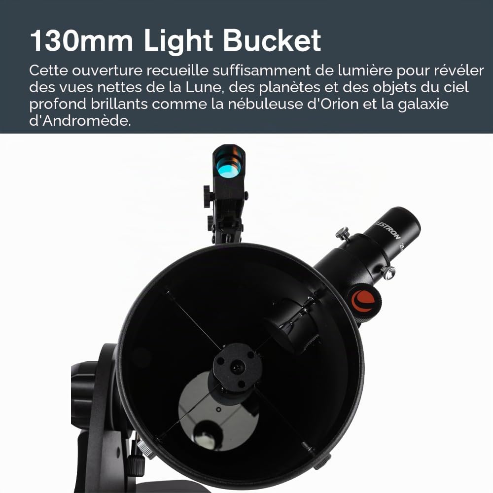 Celestron 22481 StarSense Explorer 130 mm Télescope Dobson, Compatible avec Les Smartphones, Fonctionne avec l'application StarSense – Compatible iOS/Android