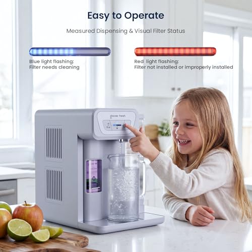 Image of GLACIER FRESH C03 Coolon Countertop Cold Water Purifier with Upgraded Elarisey Filtration, Zero Wastewater System, 40oz Cooling Capacity, Low Noise, Plug & Play, NSF42&53 /FCC /CA65 Certified.