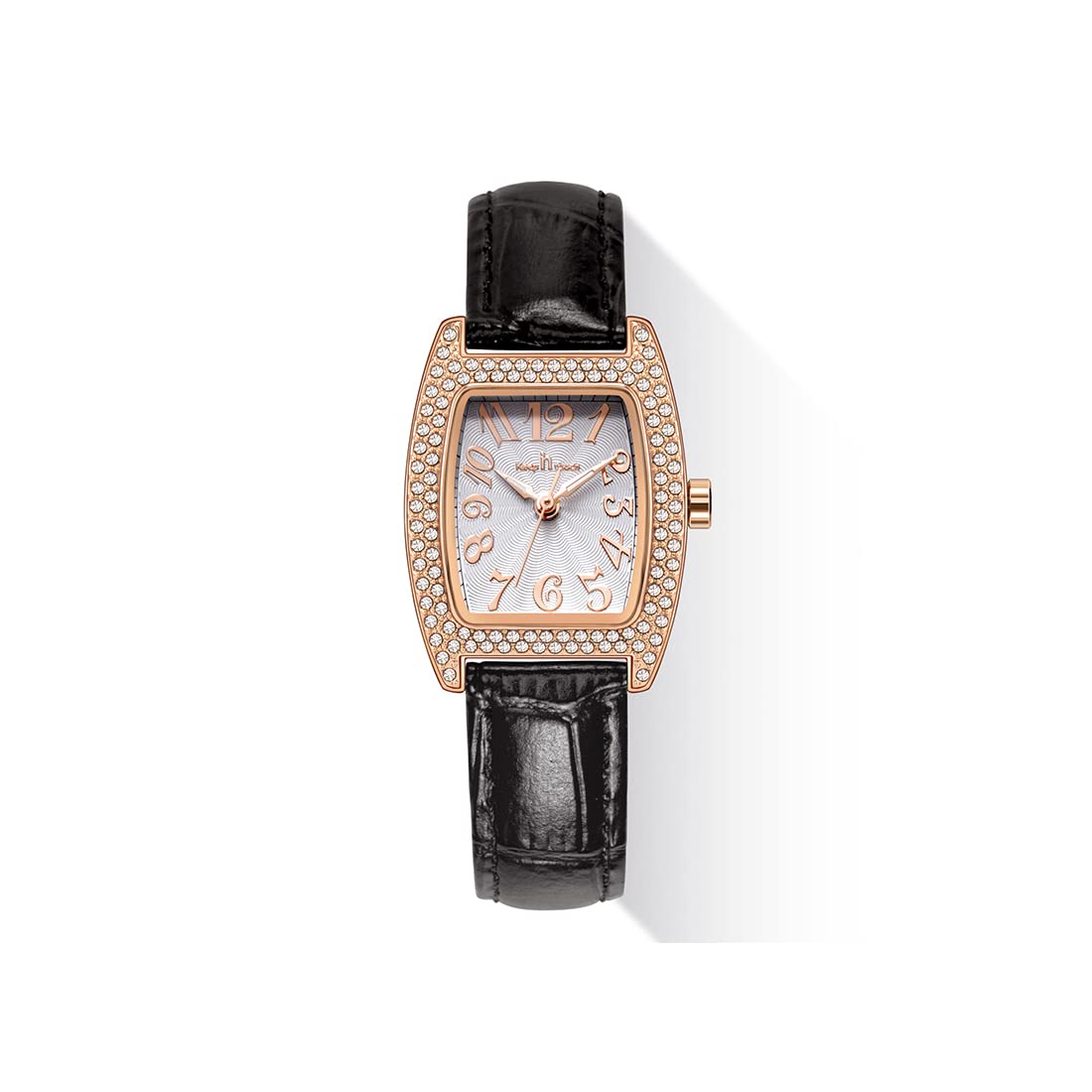 Keep in Touch Women's Quartz Analog Diamond Croco-Grain Strap Ladies Watch