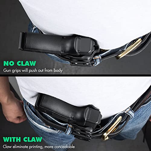 WARRIORLAND IWB Kydex Holster Optic Cut & Claw, Compatible with Glock 17/19/ 19X/ 43/ 43X/ 43Xmos, P365/ P320, G2C/G3C, Hellcat/Hellcat Pro, M&P 9/.40, Shield 9/.40, Shield EZ/ SD9VE, EC9s and More