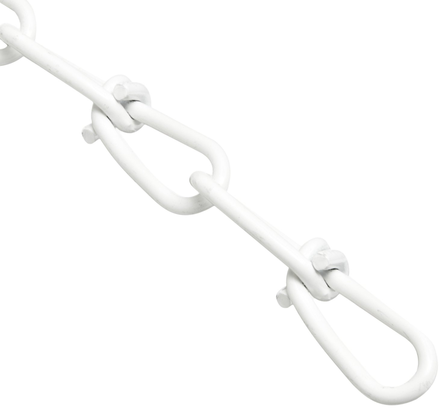 CampbellPA0722027 Low Carbon Steel Inco Double Loop Chain on Reel, White Polycoated, 2/0 Trade, 0.14" Diameter, 125' Length, 255 lbs Load Capacity