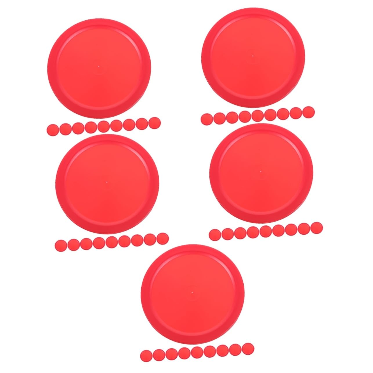 TOYANDONA Accessoires De Hockey Fournitures De Table De Hockey Équipement De Hockey Rondelles De Hockey sur Glace De Bureau Fournitures De Jeux De Hockey Plastique Rouge